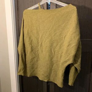 Green batwing sweater